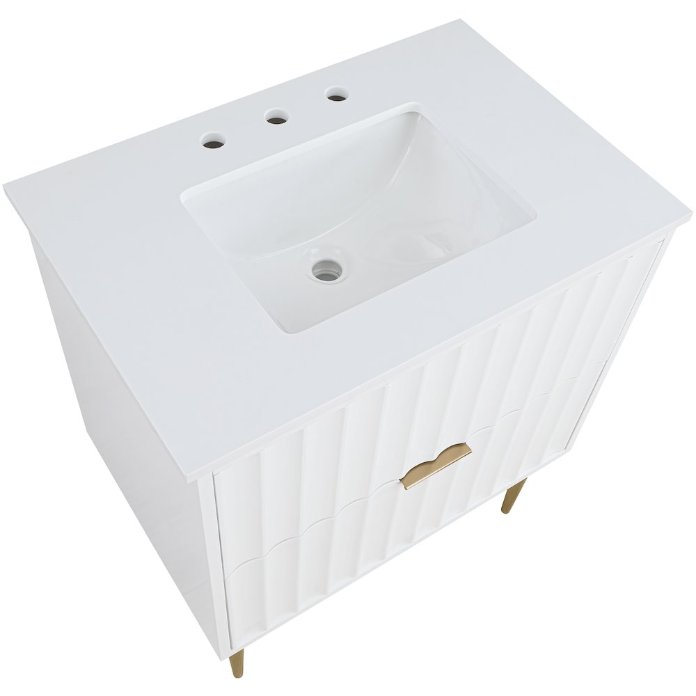 Modernist White Bathroom Vanity