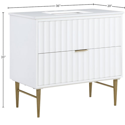 Modernist White Bathroom Vanity