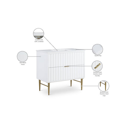 Modernist White Bathroom Vanity