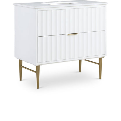 Modernist White Bathroom Vanity