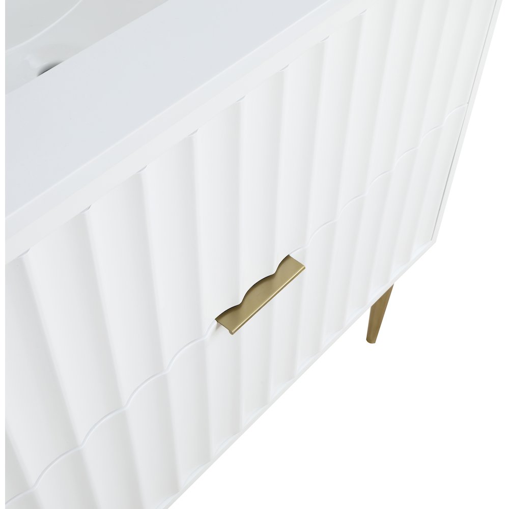 Modernist White Bathroom Vanity
