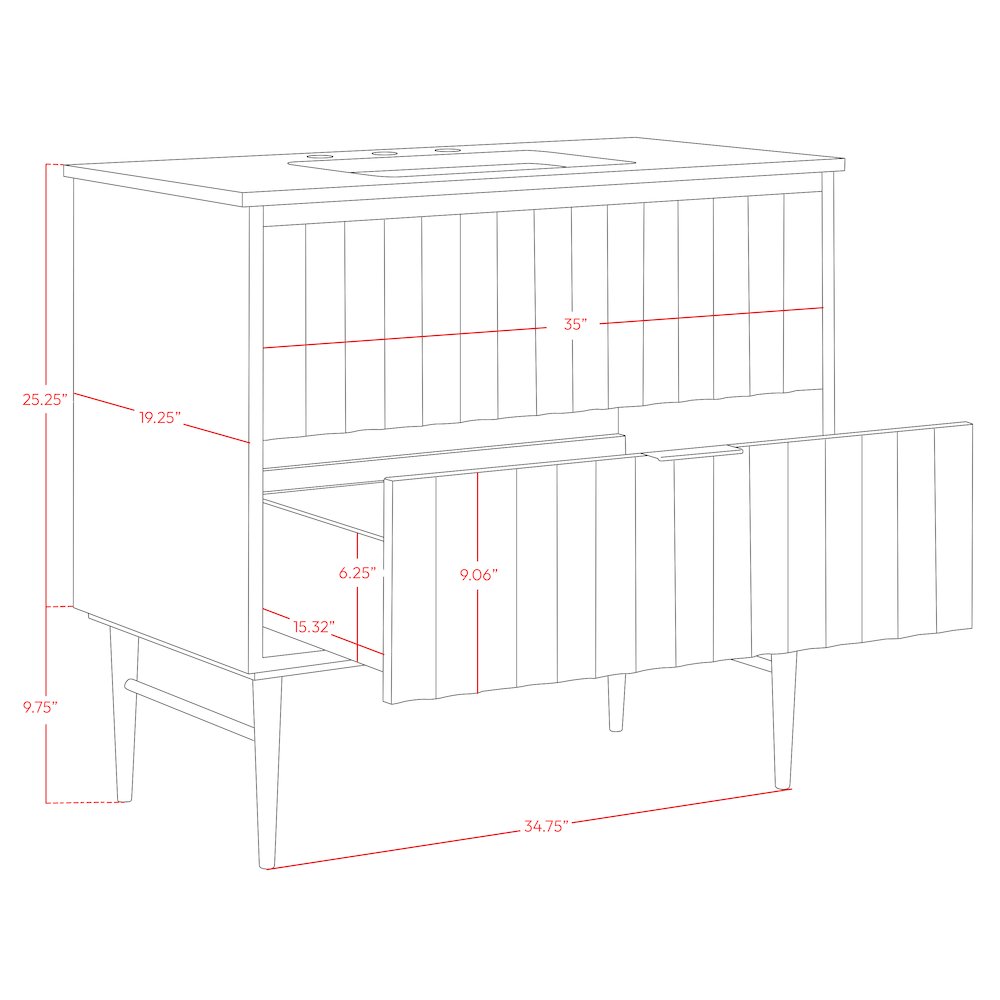Modernist White Bathroom Vanity