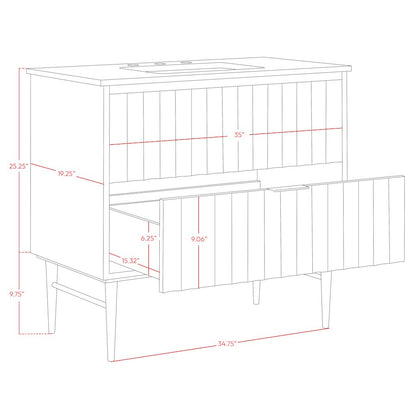 Modernist White Bathroom Vanity