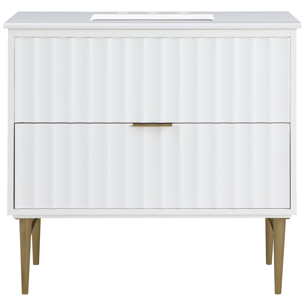 Modernist White Bathroom Vanity