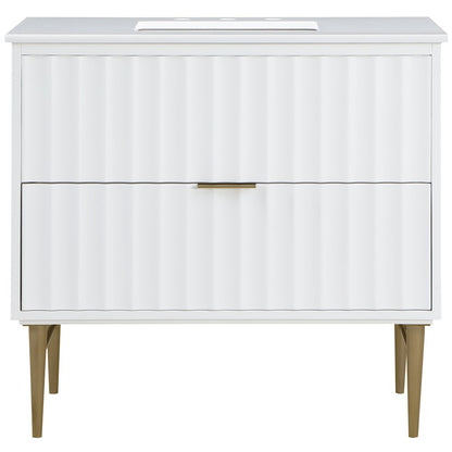 Modernist White Bathroom Vanity