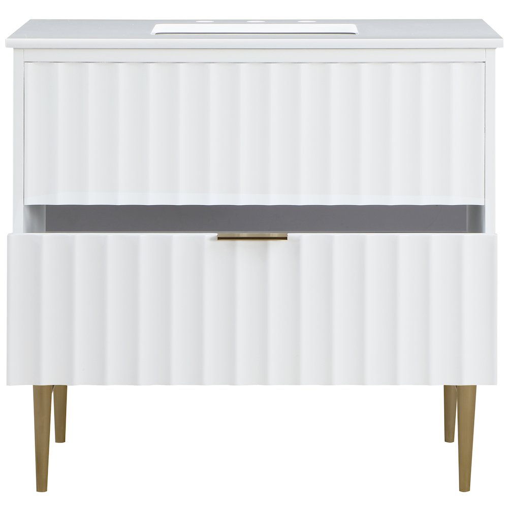 Modernist White Bathroom Vanity