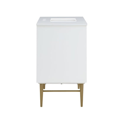 Modernist White Bathroom Vanity