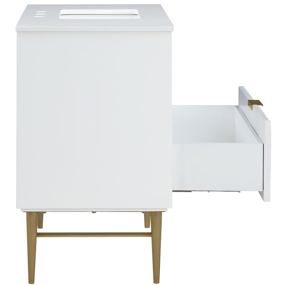 Modernist White Bathroom Vanity