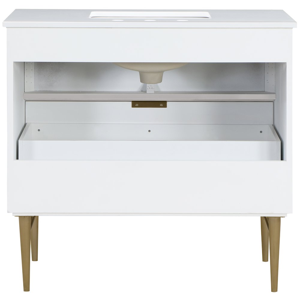 Modernist White Bathroom Vanity