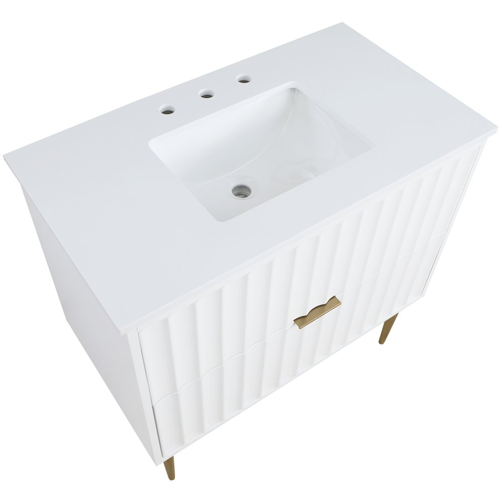 Modernist White Bathroom Vanity