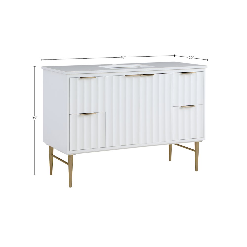 Modernist White Bathroom Vanity