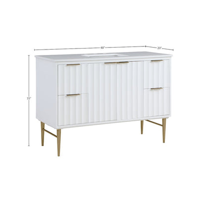 Modernist White Bathroom Vanity