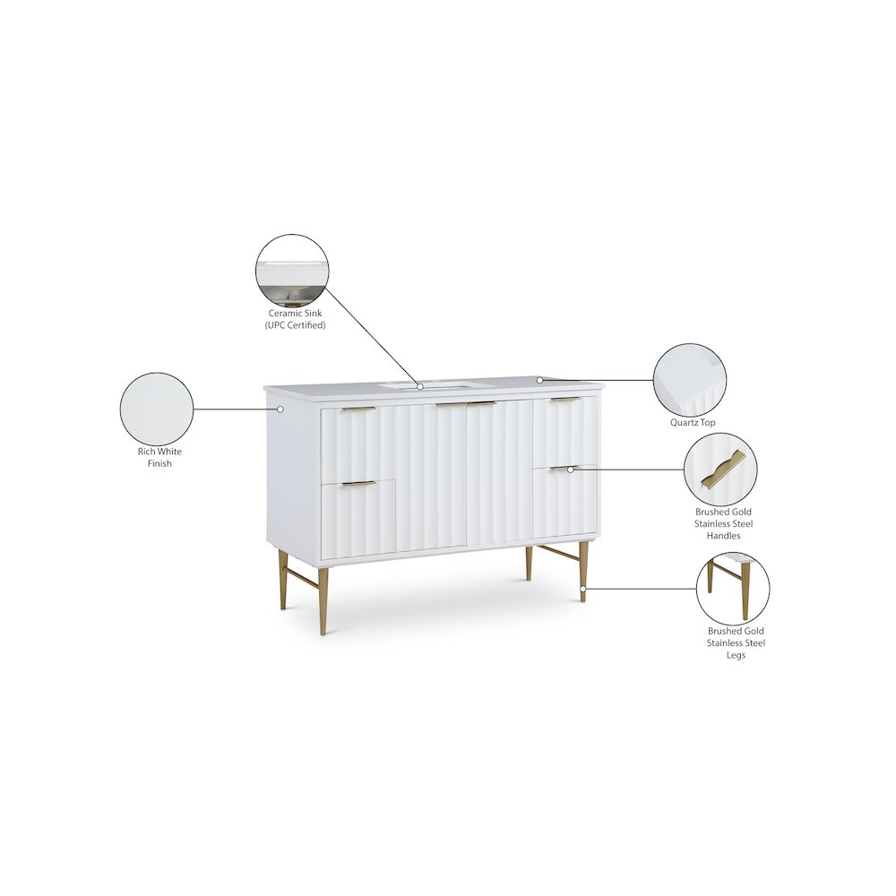 Modernist White Bathroom Vanity