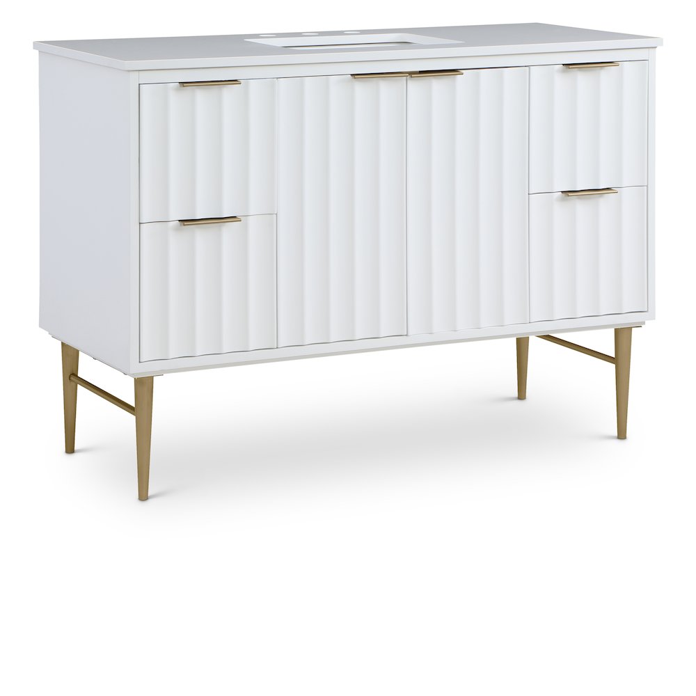 Modernist White Bathroom Vanity