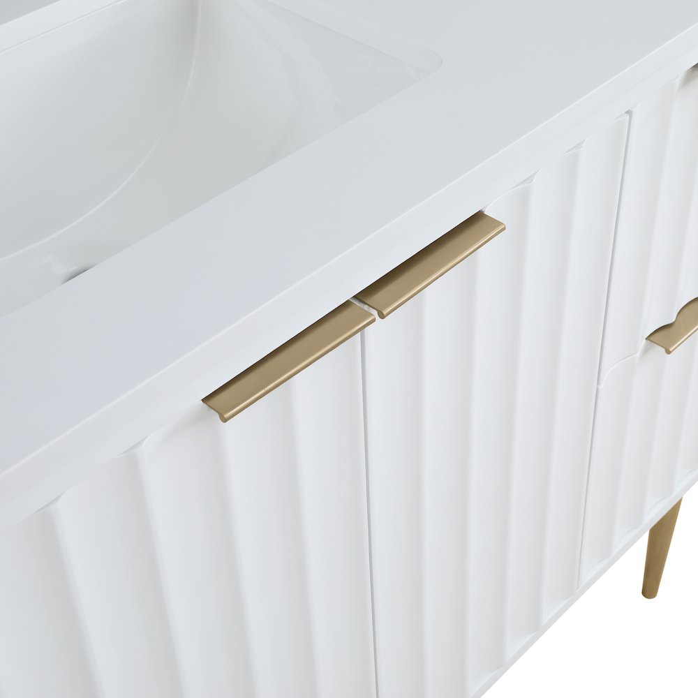Modernist White Bathroom Vanity