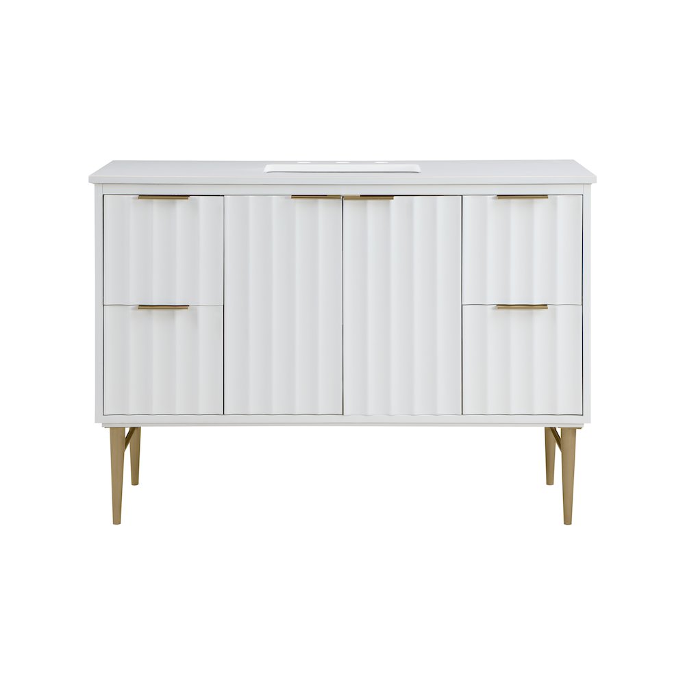 Modernist White Bathroom Vanity