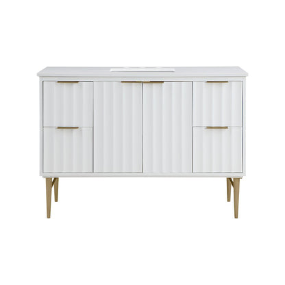 Modernist White Bathroom Vanity