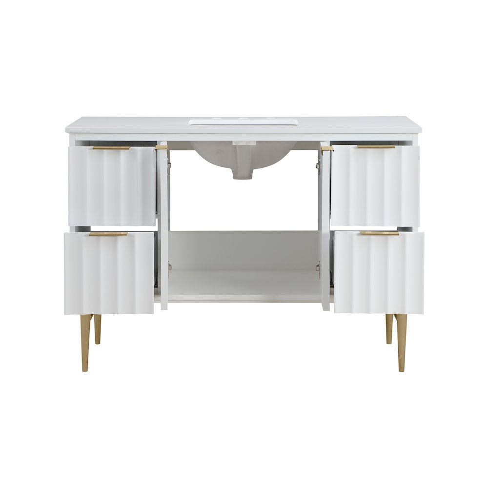 Modernist White Bathroom Vanity