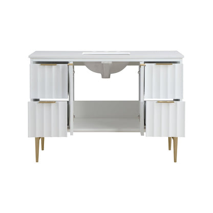 Modernist White Bathroom Vanity