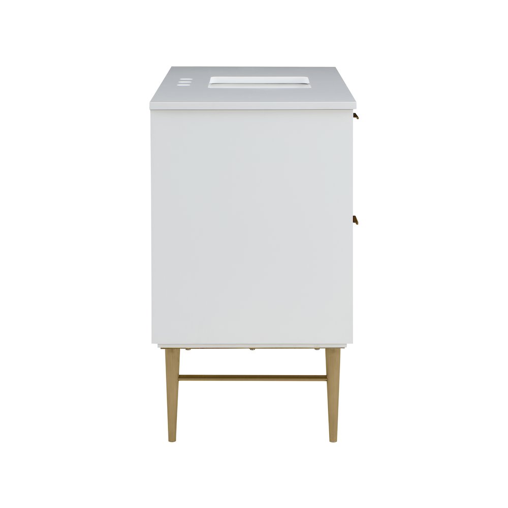 Modernist White Bathroom Vanity