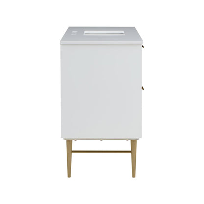 Modernist White Bathroom Vanity