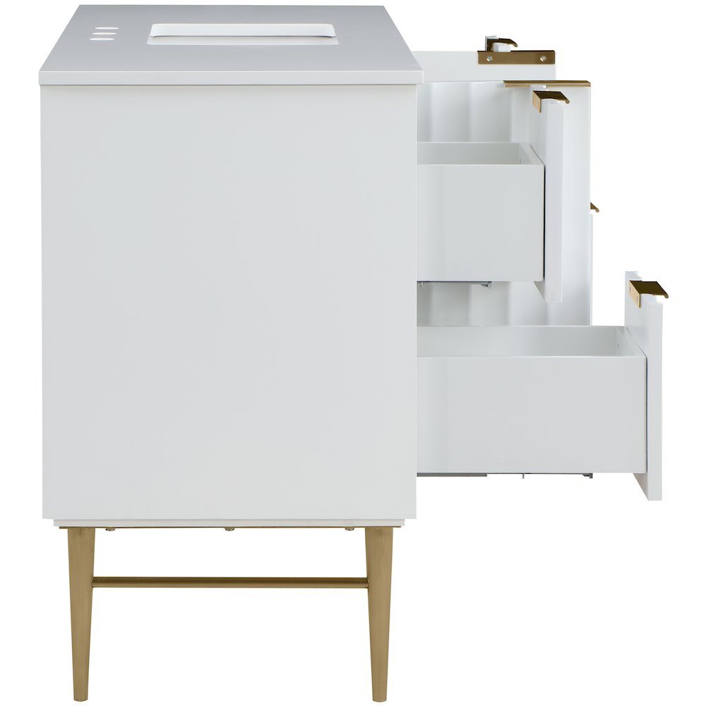 Modernist White Bathroom Vanity
