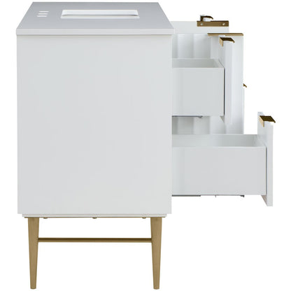 Modernist White Bathroom Vanity