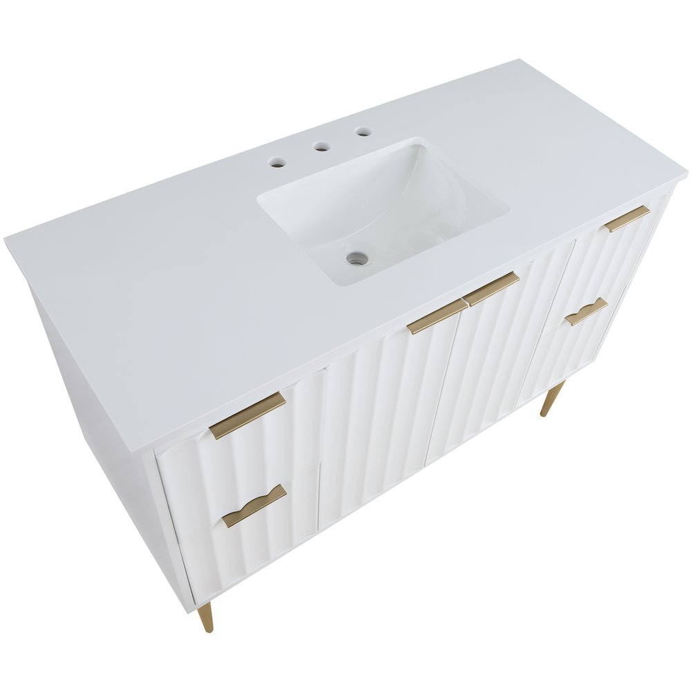 Modernist White Bathroom Vanity