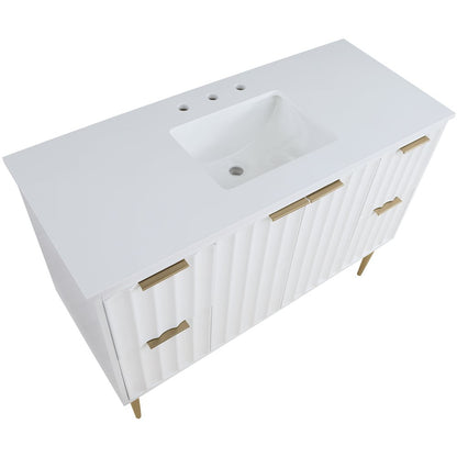 Modernist White Bathroom Vanity