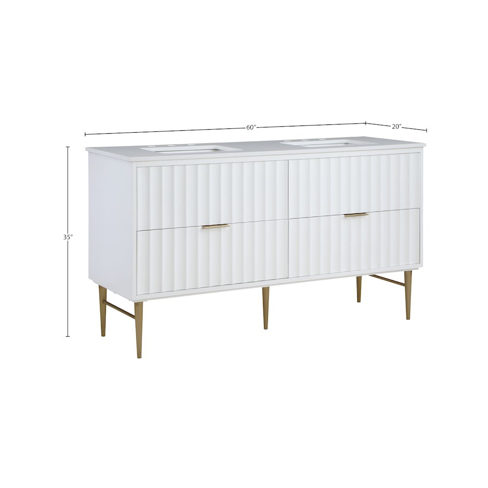 Modernist White Bathroom Vanity