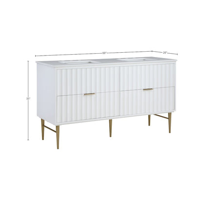 Modernist White Bathroom Vanity