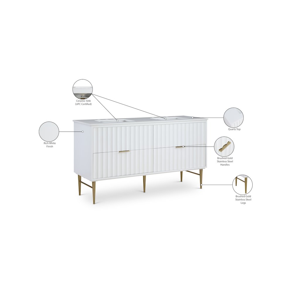 Modernist White Bathroom Vanity