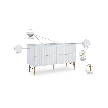 Modernist White Bathroom Vanity