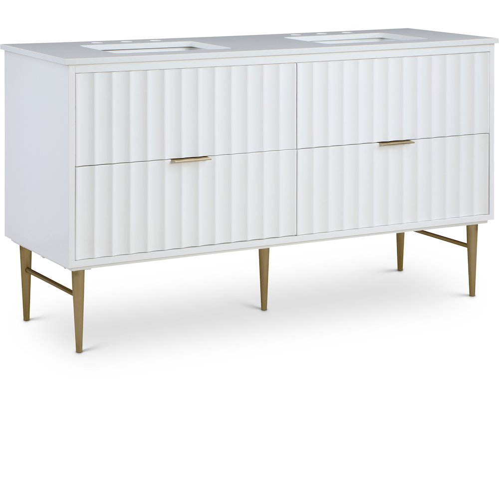 Modernist White Bathroom Vanity