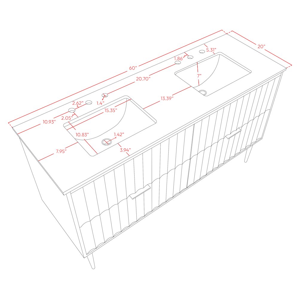 Modernist White Bathroom Vanity