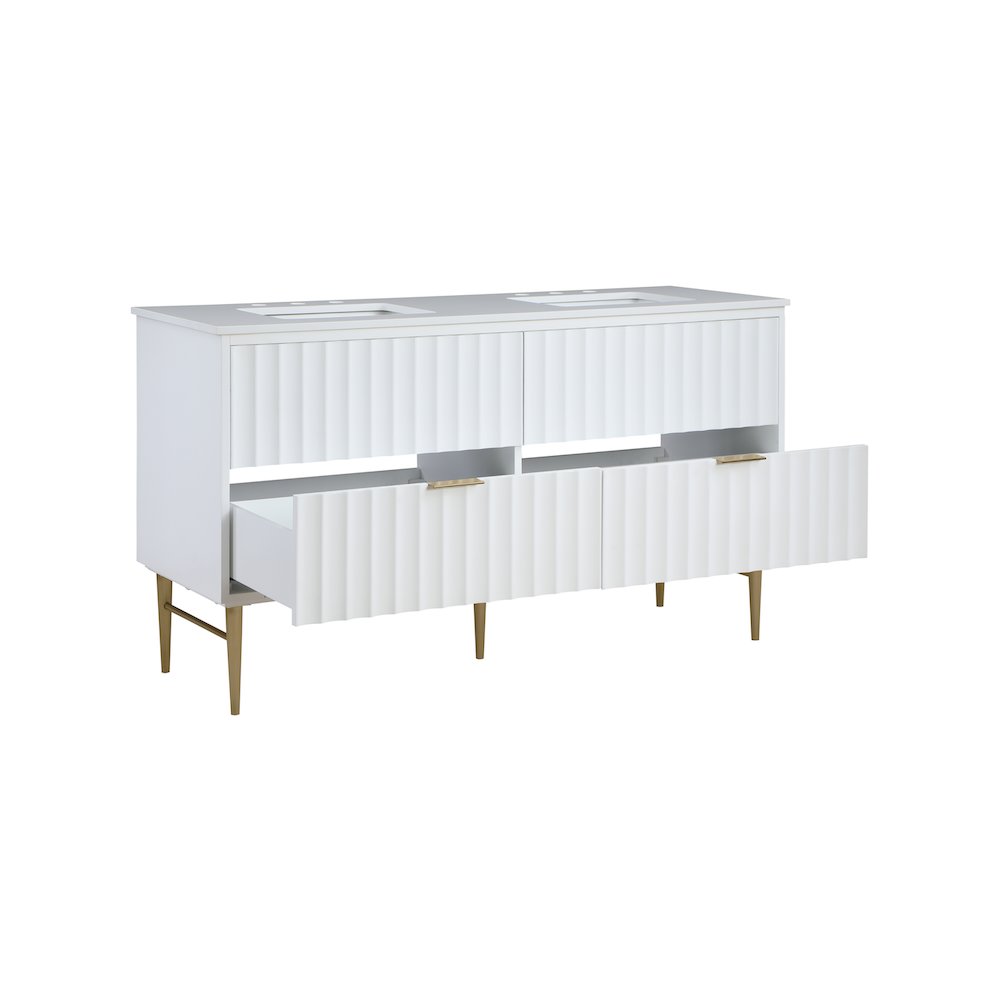 Modernist White Bathroom Vanity