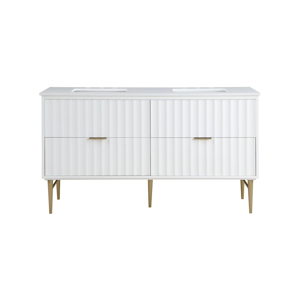 Modernist White Bathroom Vanity