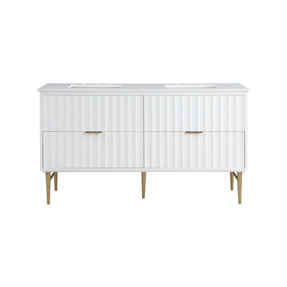 Modernist White Bathroom Vanity
