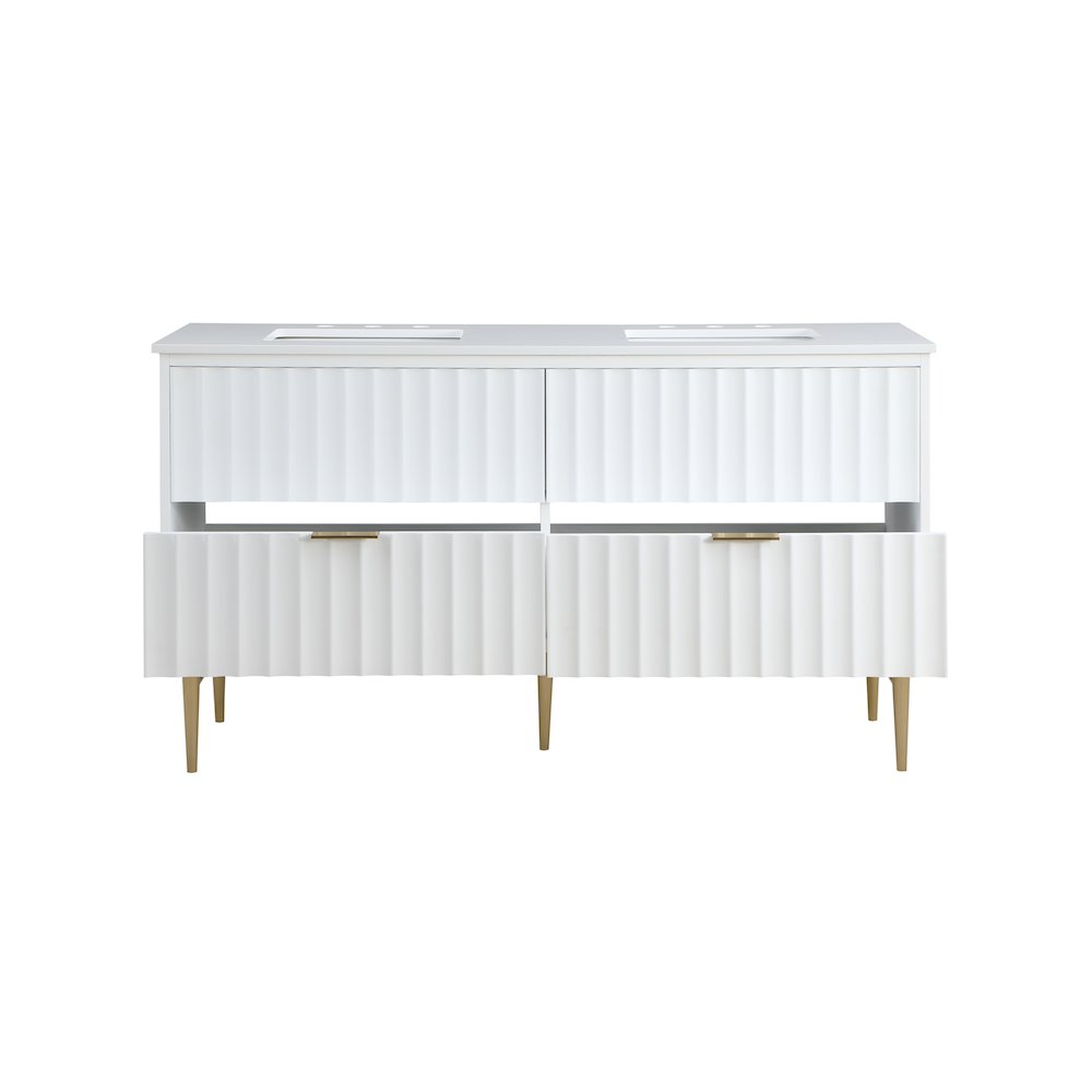 Modernist White Bathroom Vanity