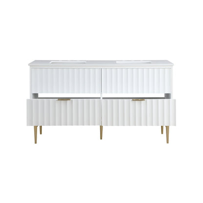 Modernist White Bathroom Vanity