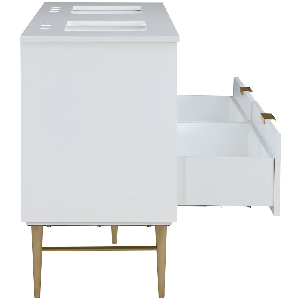 Modernist White Bathroom Vanity