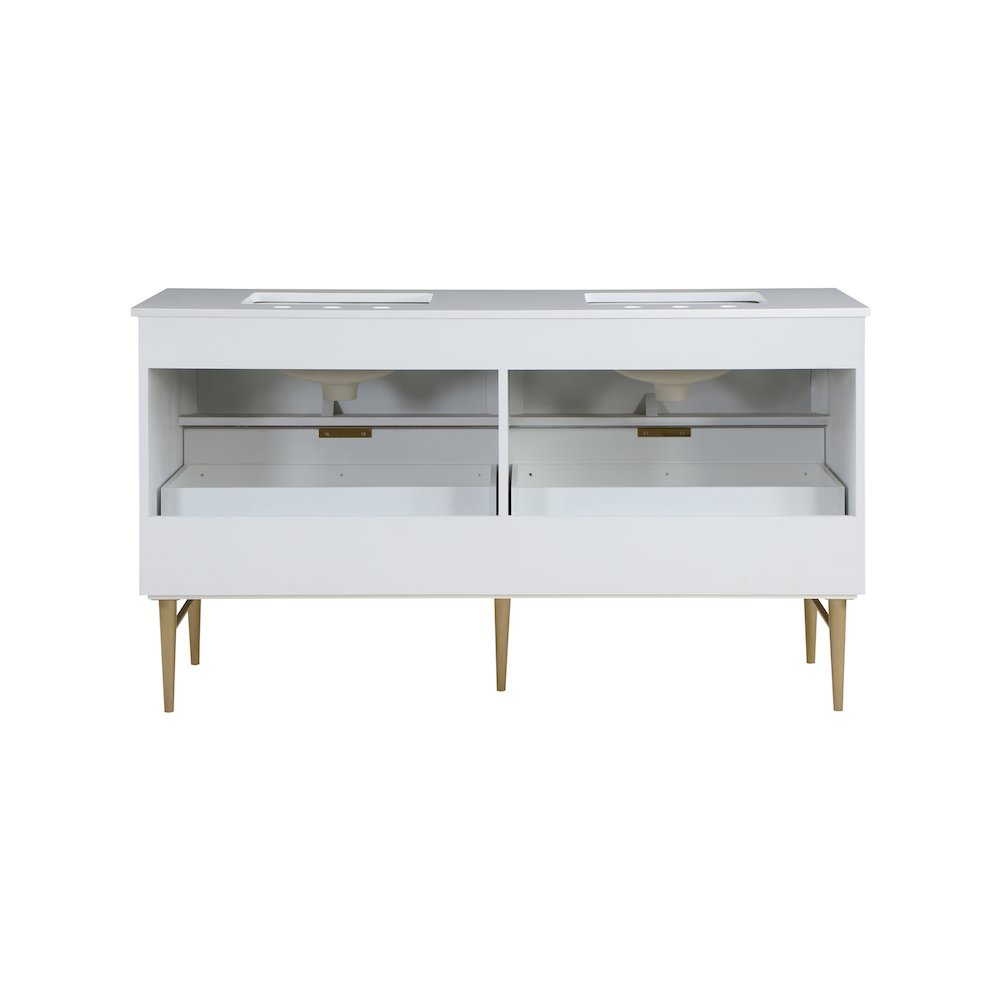 Modernist White Bathroom Vanity
