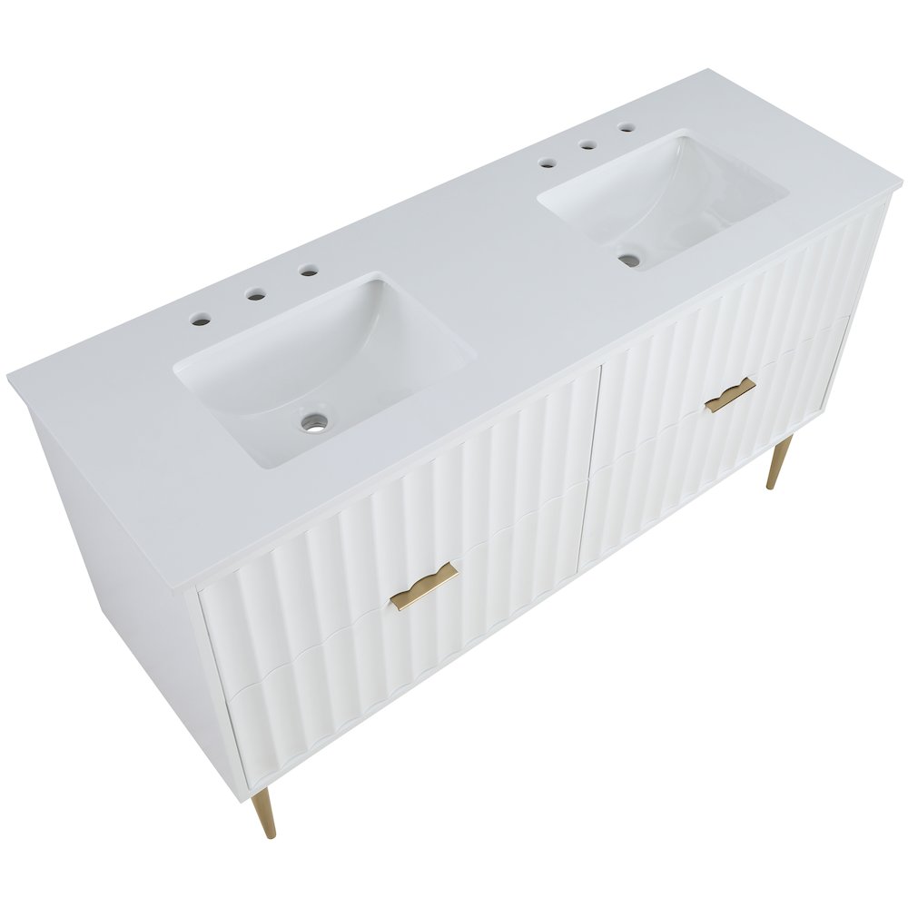 Modernist White Bathroom Vanity