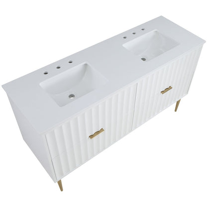 Modernist White Bathroom Vanity