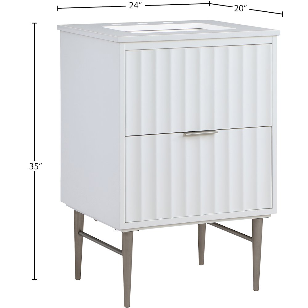 Modernist White Bathroom Vanity