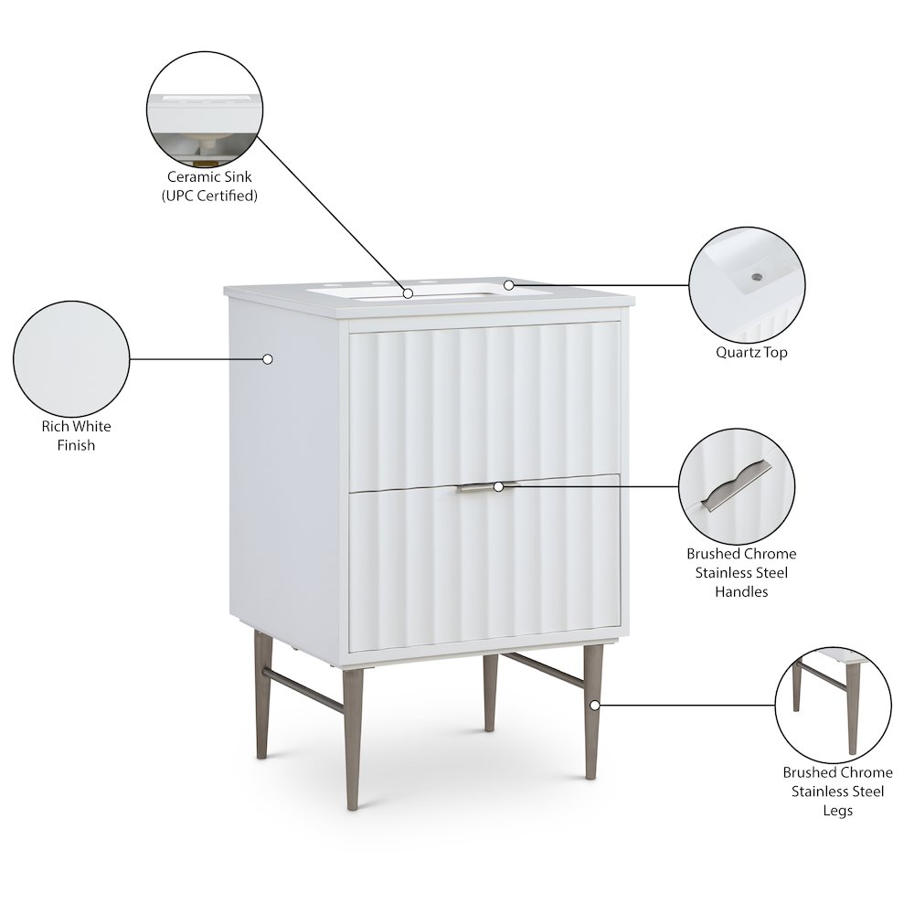 Modernist White Bathroom Vanity