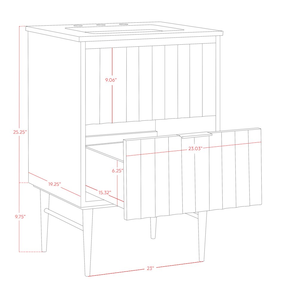 Modernist White Bathroom Vanity