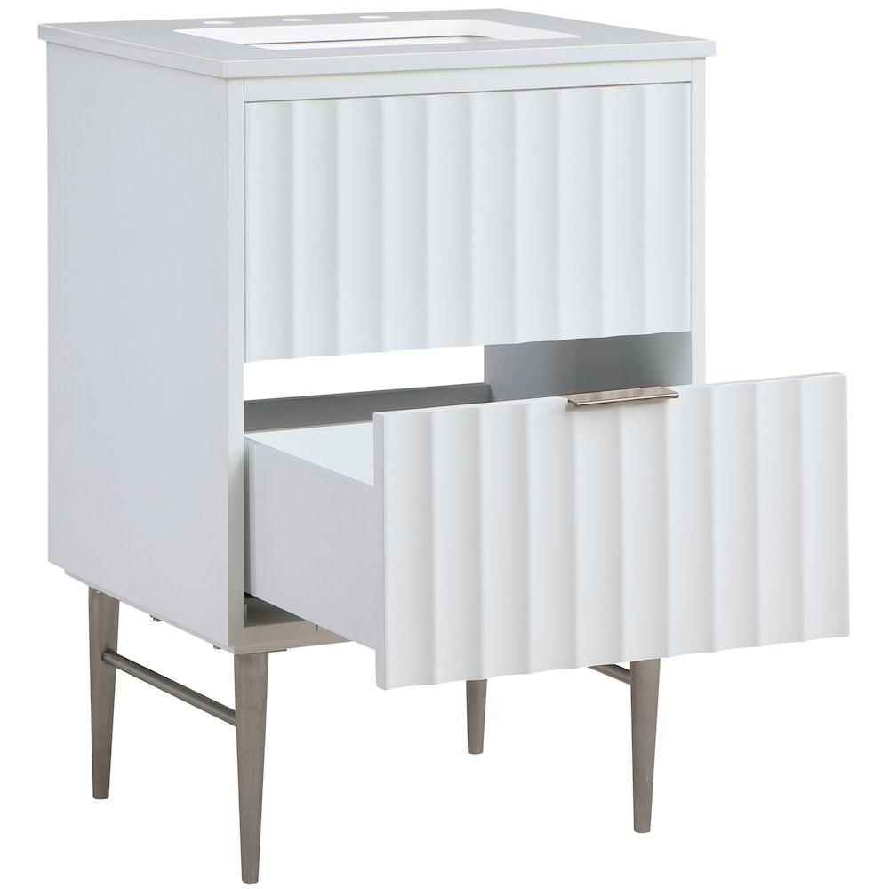 Modernist White Bathroom Vanity