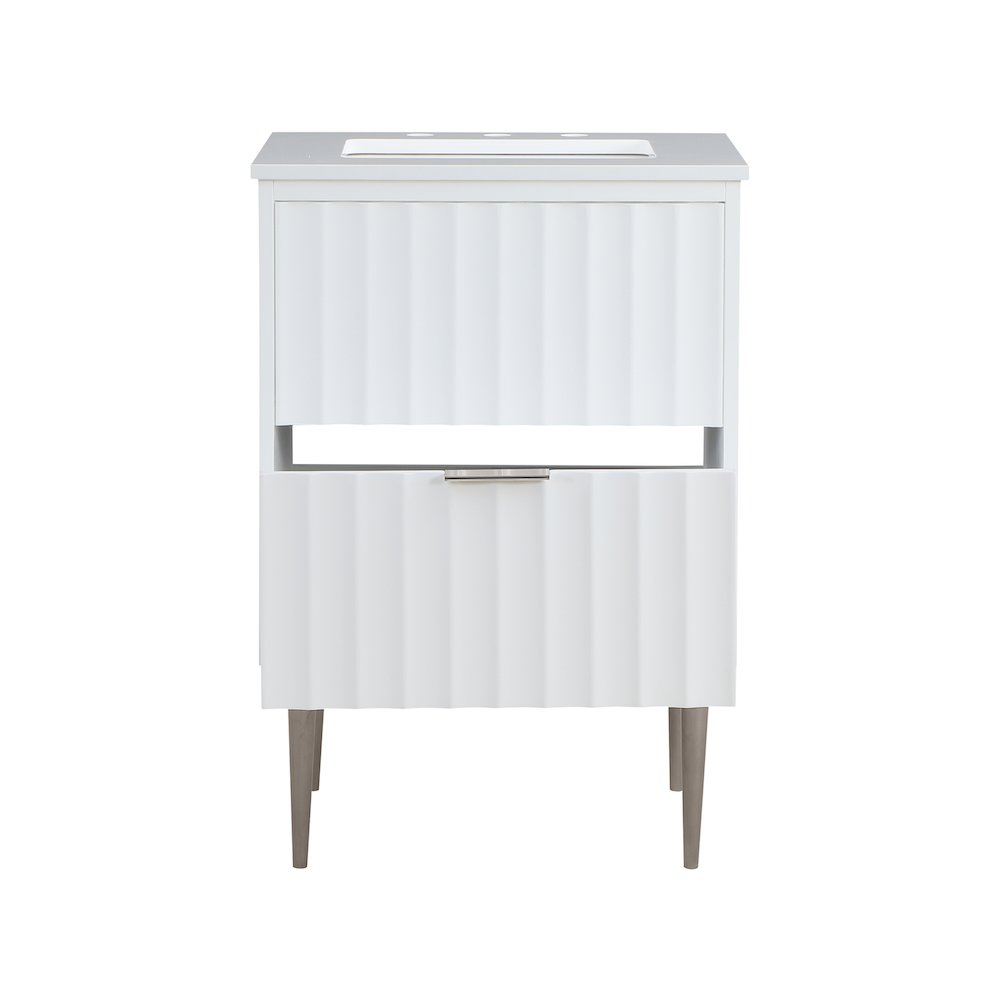 Modernist White Bathroom Vanity