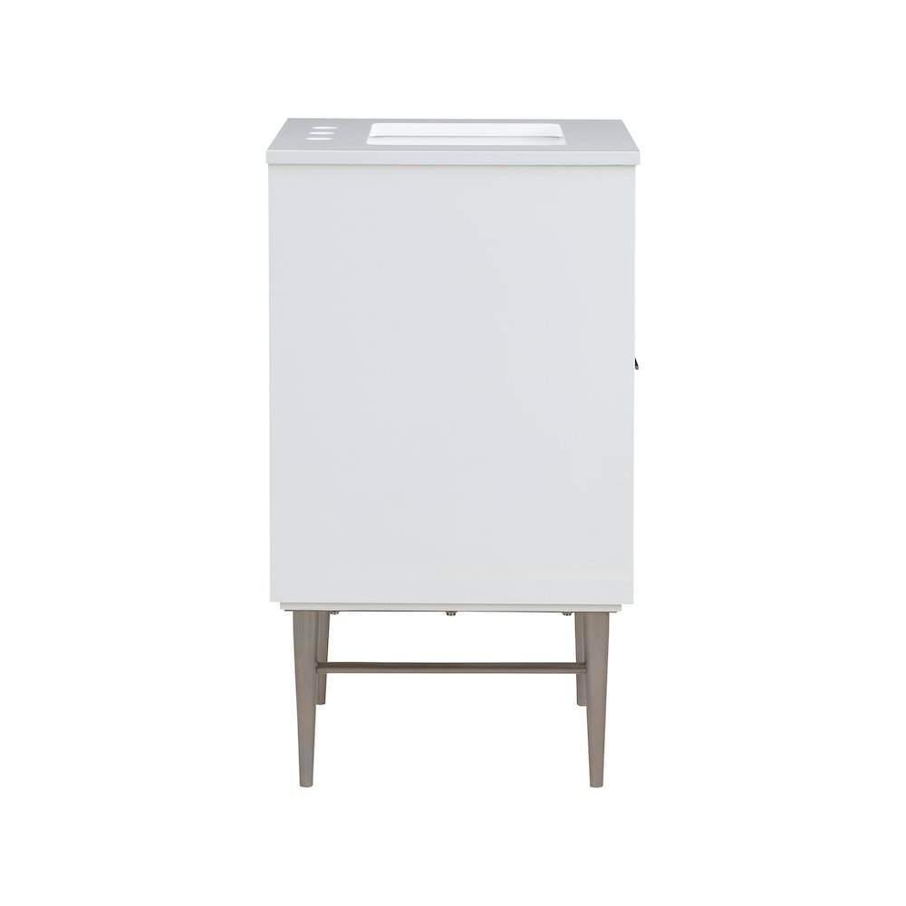 Modernist White Bathroom Vanity
